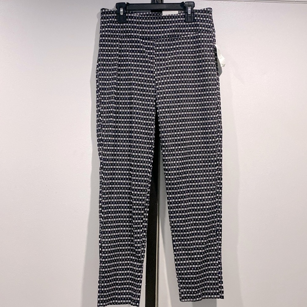 NWT Jules and Leopold Pull On Slim Crop Leg Ankle Length Graphic Pants Size S !!